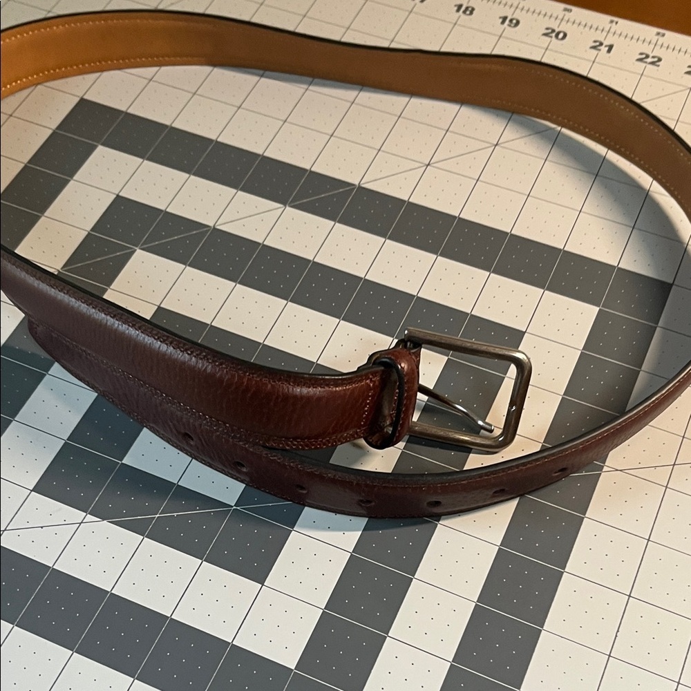 Men's Dressy Brown Leather Belt Large 38-40